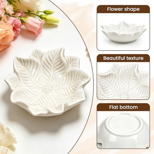PUDDING CABIN Ceramic Leaf Jewelry Dish Birthday Gift for Women - Image 2
