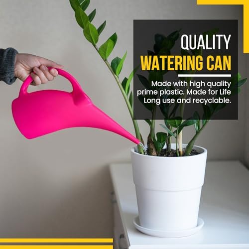 KP KOOL PRODUCTS 1 Pack Half (1/2) Gallon House Plant Watering can - Small Water can with Long spout - Indoor Watering can for Outdoor Plants and Garden - BPA Free Plastic (Pink) - Image 3