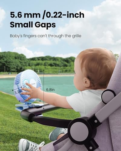 Gaiatop Portable Clip on Fan, Mini Personal Quiet Rechargeable Fan - Image 3