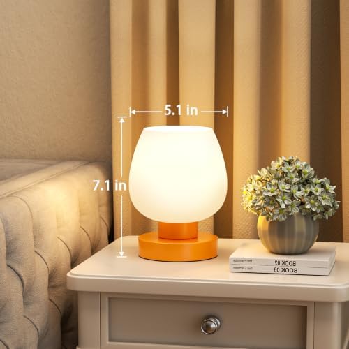 Seealle Small Touch Table Lamp for Nightstand, 3 Way Dimmable Bedside Lamp - Image 3