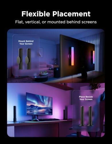 Govee Smart Light Bar, RGBICWW TV Lights for Living Room, Gaming, Black - Image 6