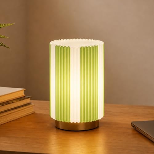 Battery Operated Lamp, Glass Cordless Table Lamp with Timer by Unknown