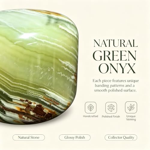 Natural Marble Lamp Cordless Touch Control Night Light 3-Way Dimmable Pat Light LED Ambient Glow Lamp Type-C Rechargeable Portable Stone Bedside Desk Lamp Zen Home Decor (Emerald Green) - Image 6