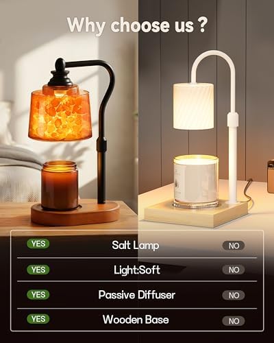 3-in-1 Candle Warmer Lamp with Himalayan Salt & Diffuser - Image 6