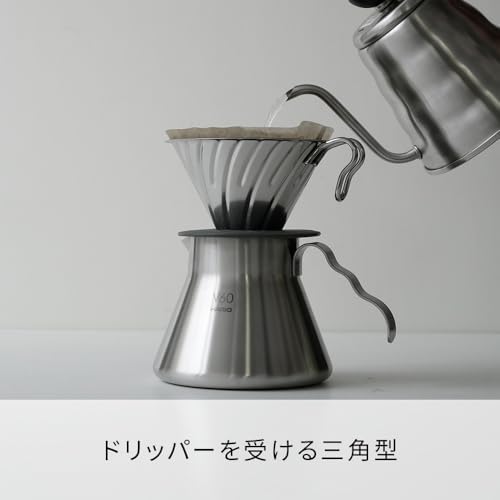 Hario Outdoor V60 Metal Coffee Server, 500ml Silver - Image 5