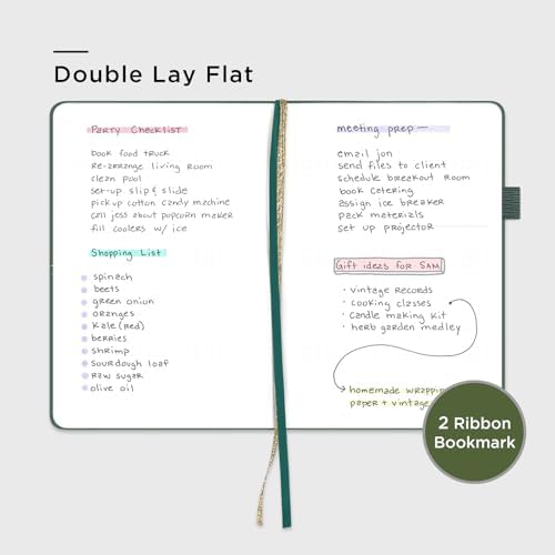 &And Per Se Dotted Journal Notebook, A5 Hardcover Aesthetic Dotted Notebook – 160 Pages 100gsm Thick Dot Grid Paper, 3 Sticker Sheets – Gift-Ready Journaling Kit for Women (Celestial Green) - Image 3