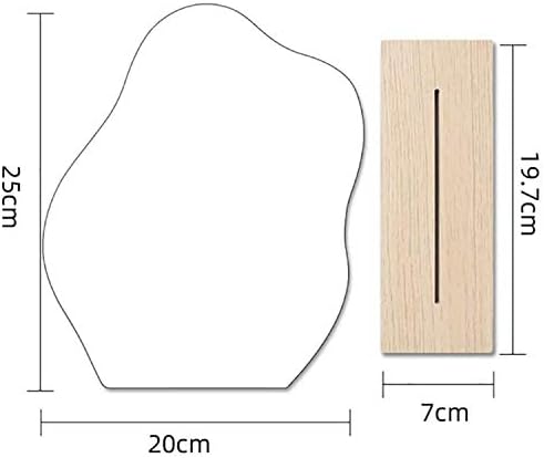 Acrylic Makeup Mirror for Desk with Stand Aesthetic Desk Decor Vanity Mirror Frameless Table top for Bedroom,Living Room and Minimal Spaces Room Decor (Baby Fat) - Image 6