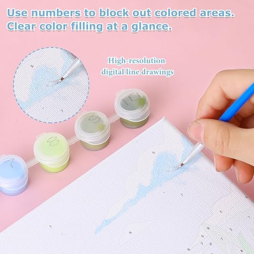 Pig Paint by Numbers Kit for Adults Beginner, Pig Paint by Numbers 10x10 in - Image 4