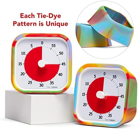 Time Timer MOD Tie Dye ⁠— Special Edition ⁠⁠— Visual Timer for Kids Classroom Learning, Elementary Teachers Desk Clock, Homeschool Study Tool and Office Meetings with Silent Operation (Tie Dye) - Image 6
