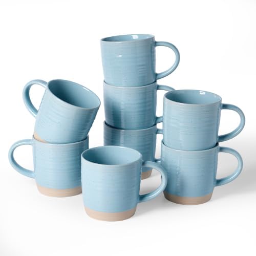 famiware Coffee Mugs Set of 8, 13 oz Mug Set, Ceramic Cup Set with Handle by Famiware
