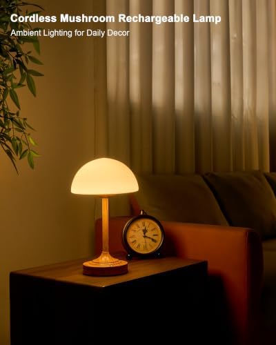 UMEXUS 11.8" Modern Small Cordless Table Lamp Rechargeable Battery Operated - Image 2