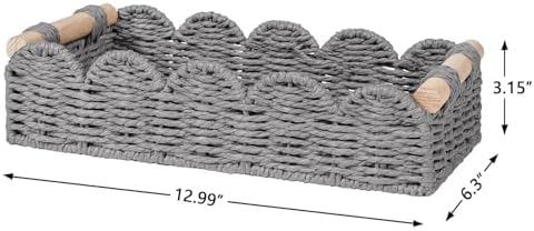 CubesLand Toilet Paper Storage Basket Organizer, Small Wicker Decor Basket - Image 3