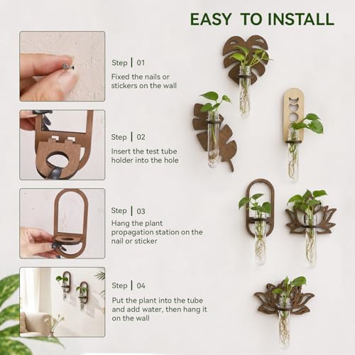 Artilady Plant Propagation Station Wall Hanging, Planter Terrariums Tube - Image 6