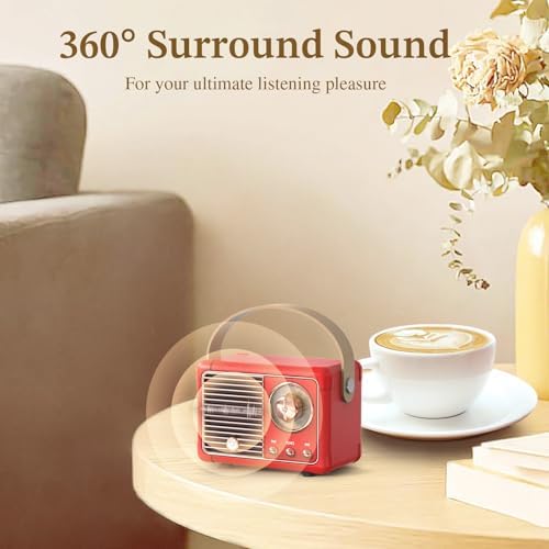 PRUNUS J-999 Retro Bluetooth Speaker,Vintage Decor Mini Wireless Speaker - Image 2