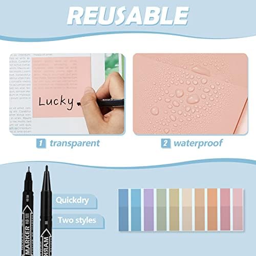 Jutom 39 Pcs Aesthetic Book Annotation Kit,Green,Cute Style - Image 5