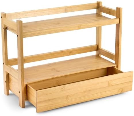 Sorbus Matcha Station Shelf, Bamboo (17" x 6.5" x 12.6") by Sorbus