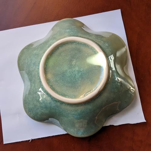 2Pcs Ceramic Jewelry Dish - Lotus Leaf Shape, for Ring Holder Necklace Small Key, Suitable for Mother Friend Sister, Gifts for Women, Cute Plate Trinket Tray, Home Decor (Emerald Green-2PCS) - Image 5