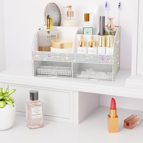 COMFYROOM Makeup Organizer, Bathroom Organizer (Bling White) - Image 3