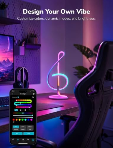 Lepro TB2 AI Smart Table Lamp, RGB+IC Modern Treble Clef Spiral Desk Light - Image 4
