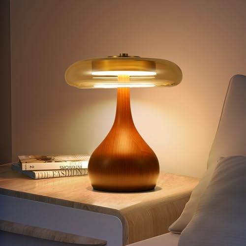 Small Table Lamp Height 9.7 Inch Mushroom Table Lamps for Living Room by Unknown