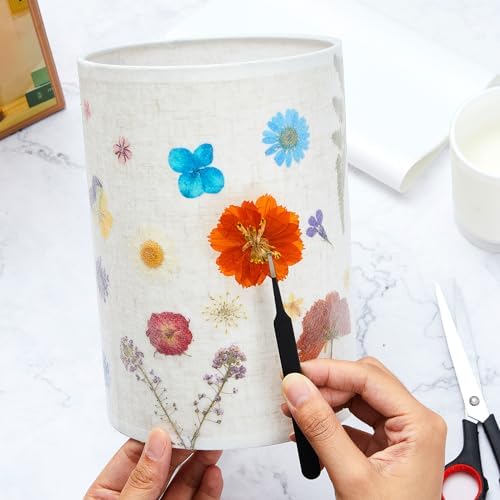 Hortsun Pressed Flower Vintage Table Lamp,DIY Style - Image 4