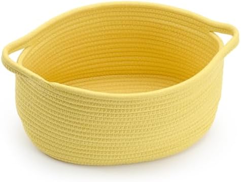 Happyiren Yellow Woven Storage Basket – Versatile DIY Gift Basket for Burr by Unknown