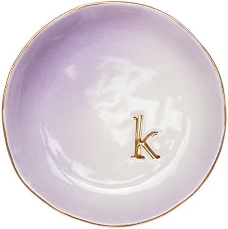 COLLECTIVE HOME - Ceramic Jewelry Tray, Decorative Trinket Dish for Rings Earrings Necklaces Bracelet Watch Keys, Birthday Mother's Day Christmas Gift for Women, 4.75", Colored Surface (K) - Image 2