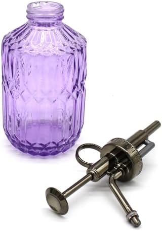 Glass Plant Mister Spray Bottle, 400ML Vintage Plant Spritzer with Top Pump Watering Can for Indoor Outdoor House Plants, Flowers (Purple) - Image 5