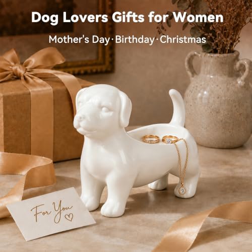 Dog Mom Gifts for Women - Ceramic Dog Ring Holder Dish for Jewelry - Image 7