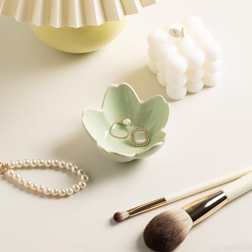 Flower Ring Holder Dish, Ceramic Jewelry Tray, Small Trinket Dish - Image 2