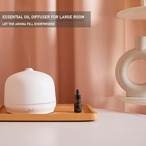 Ceramic Essential Oil Diffusers for Home Large Room, Aromatherapy Scent Air Diffuser Ultrasonic Aroma Defusers 500ml with Timed—White - Image 5