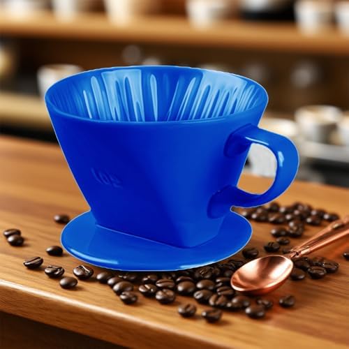 Ceramic Pour Over Coffee Dripper, V-Shaped Coffee Filter Cone - Image 4