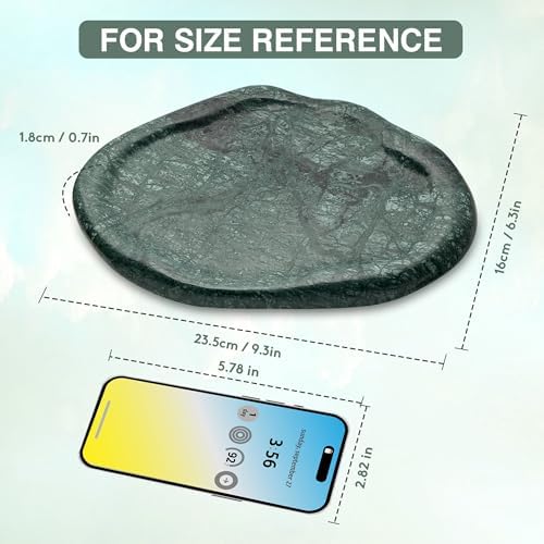 Natural Marble Trinket Tray – 9"x6" Cloud Shaped Decorative Dish for Jewelry, Keys, Perfume, Cosmetics, Vanity, Bathroom, Candle, Kitchen & Countertop | Stone Catchall or Gift (Indian Green) - Image 4