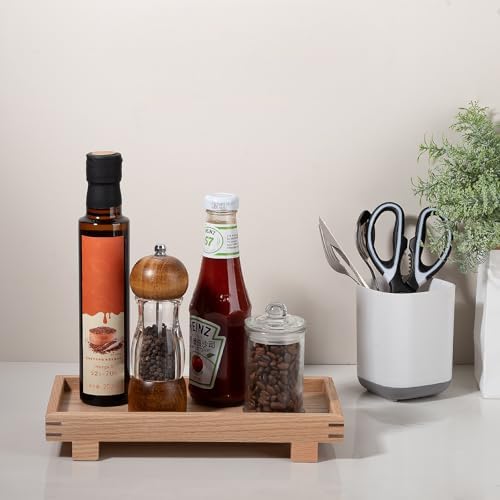 Decorative Tray Farmhouse Decor Wood Soap Holder, 10.8 * 5.3 Brown - Image 4