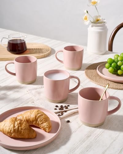 famiware Coffee Mugs Set of 8, Milkyway 13 oz Ceramic Cup Set with Handle - Image 6