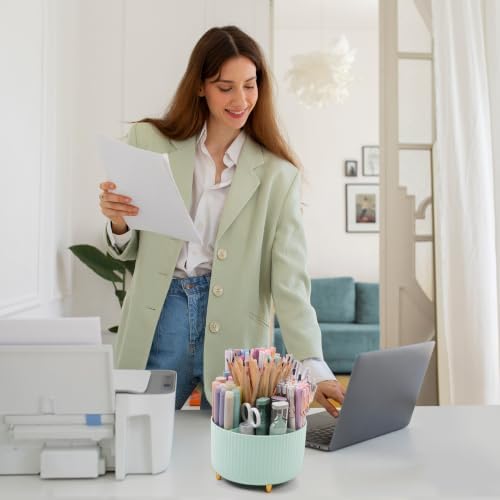 SKYDUE 360 Degree Rotating Pencil Pen Holder, Sage Green - Image 7