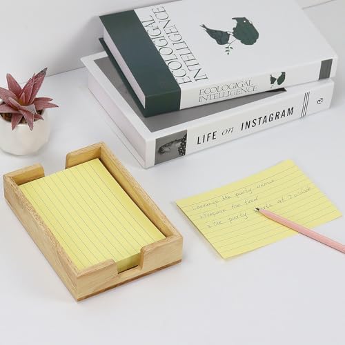 MultiBey Rubber Wood Sticky Note Holder - 4x6 Inch Note Pad Dispenser - Image 4