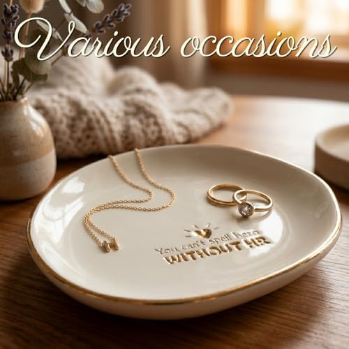 InnoBeta HR Gifts for Women Human Resources Staff, Ceramic Jewelry Tray Decorative Trinket Dish for Rings Earring - Image 3