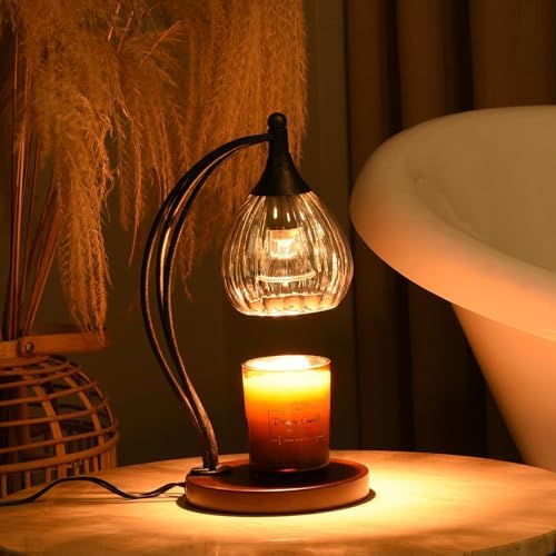 Candle Warmer Lamp with Timer Dimmer - Electric Light Wax Warmer for Jar Candles - Lamp with 2 Bulbs, Unique Birthday Gifts for Women Mom House Warming Gifts New Home Decor - Image 5