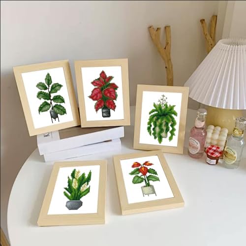 Aestalrcus Plants Small Diamond Art Kits for Adults, 16 Pcs, 6.7x8.3 Inch - Image 2