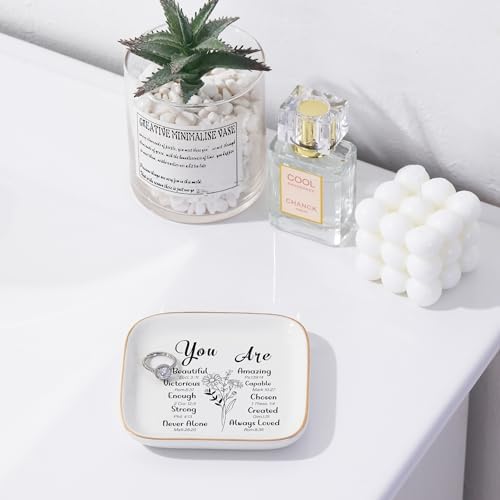 PUDDING CABIN Christian Gifts for Women Religious Scripture Jewelry Dish Bible Verse Tray - Image 5