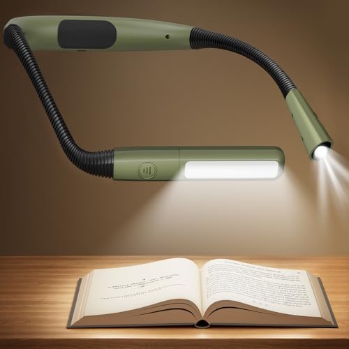 Glocusent Bendable Neck Light, 100 Hours Reading Light for Book Lover Gifts by GLOCUSENT