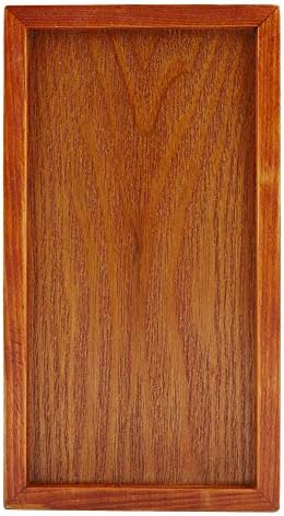 Wooden Tray, Wooden Serving Tray, Rectangle Wooden Tea Tray Serving Table Plate for Tea, Coffee, Snacks, Water Cup, Drinks(2212cm) - Image 7