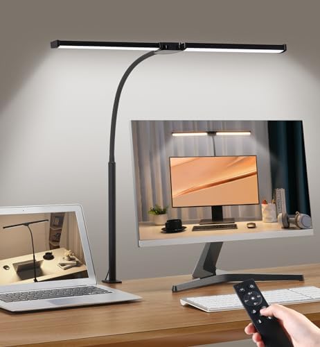 Motumen Led Desk Lamp for Home Office, Eye-Care Desk Light Clamp, Black by Unknown
