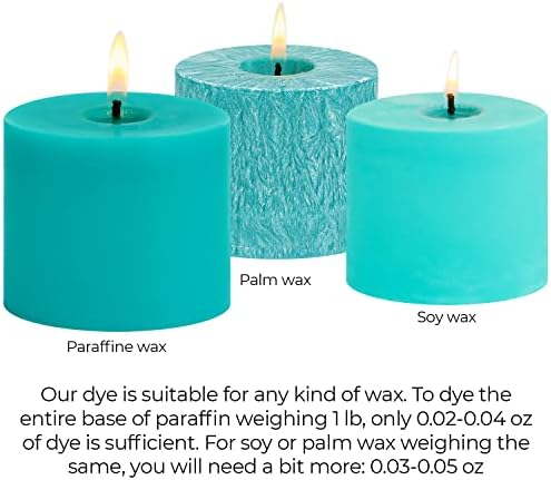 Aquamarine Candle Dye 2 oz for Soy Candle Making – Wax Color Chips - Image 5