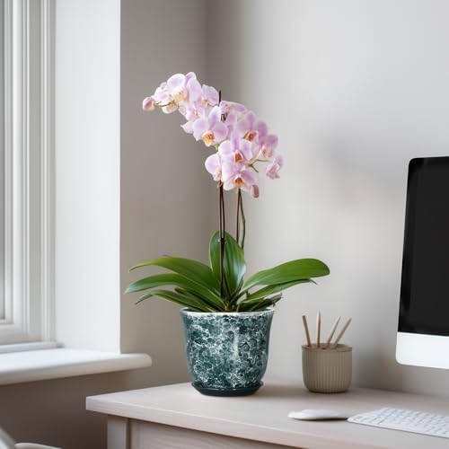 Ceramic Pots for Plants, 5.6 Inch Planter Indoor, Green - Image 3