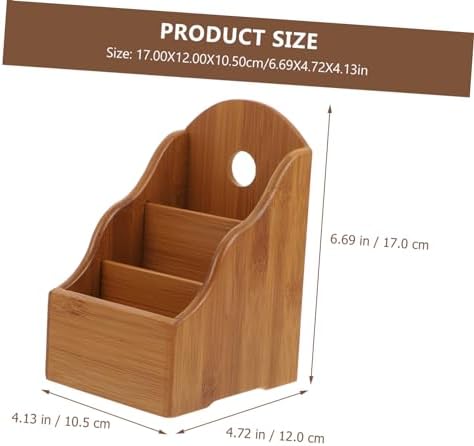 Sewroro Bamboo Storage Box Organizer Tray Dividers for Home Office Pen Oraganizer Simple Elegant Design Corrosion-resistant - Image 2