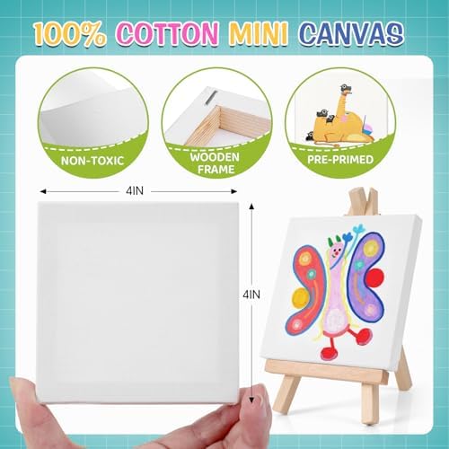 ESRICH 20 Set Canvas Painting Kit, Mini Acrylic Paint Set - Image 4