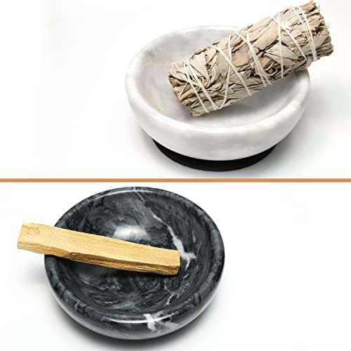 Vrupin Natural Marble Incense Burner, Handmade Incense Stick Incense Burner Reflux Burner, Ideal for use in Meditation, Incense Smokers and Decoration. (Black) - Image 6