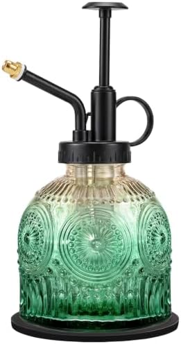 Glass Plant Mister Spray Bottle Vintage Refill Leak Proof Watering Can 8oz by Amolliar